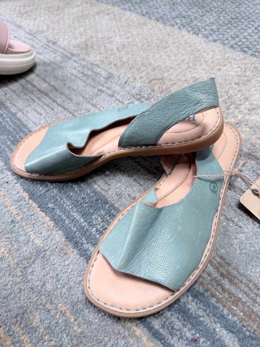 Børn Inlet Leather Slingback Sandals Size 9 Seafoam Green NWT Size 9